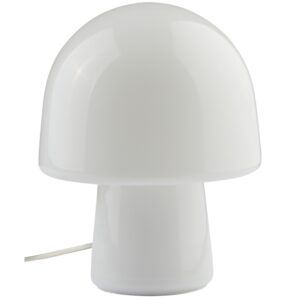 Jotex Op&aacute;lově b&iacute;l&aacute; skleněn&aacute; stoln&iacute; lampa THETYS