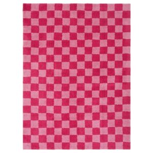 Jotex Růžov&yacute; kostkovan&yacute; koberec MELA 170 x 240 cm