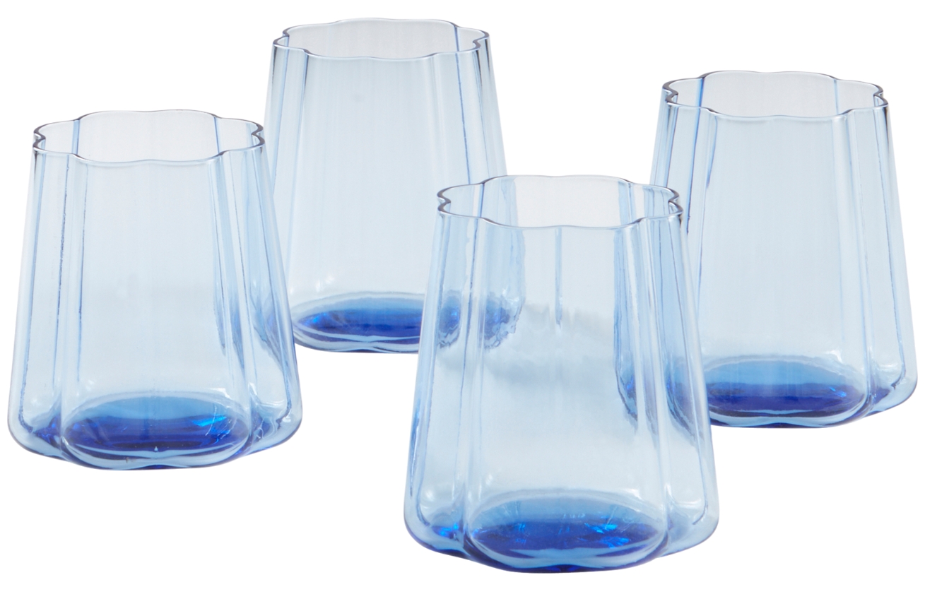 Jotex Sada čtyř modrých sklenic NINA 260 ml