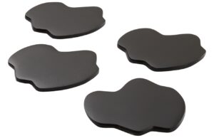 Jotex Set čtyř čern&yacute;ch kovov&yacute;ch podt&aacute;cků MICAH