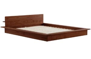 Jotex Tmav&aacute; dřevěn&aacute; dvoulůžkov&aacute; postel FUTO 180 x 200 cm