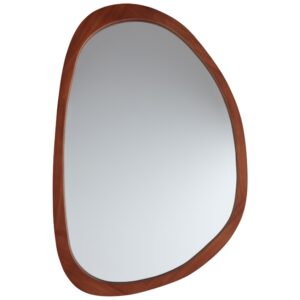 Jotex Tmavě hněd&eacute; dřevěn&eacute; n&aacute;stěnn&eacute; zrcadlo DELIGHT 90 x 60 cm