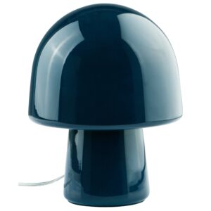 Jotex Tmavě modr&aacute; skleněn&aacute; stoln&iacute; lampa THETYS