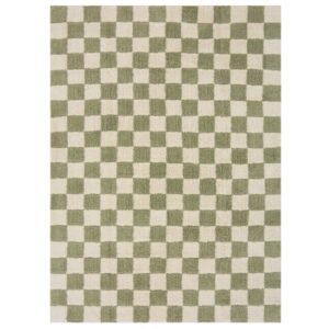 Jotex Zelen&yacute; kostkovan&yacute; koberec MELA 200 x 300 cm