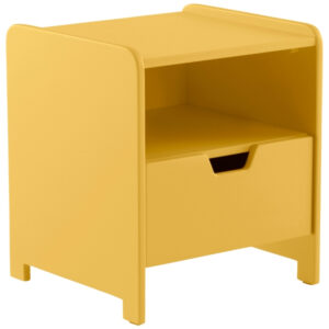 Jotex Žlut&yacute; lakovan&yacute; nočn&iacute; stolek CAMPO 42 x 42 cm