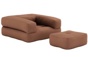 Karup Design Rozkl&aacute;dac&iacute; křeslo Cube s podnožkou