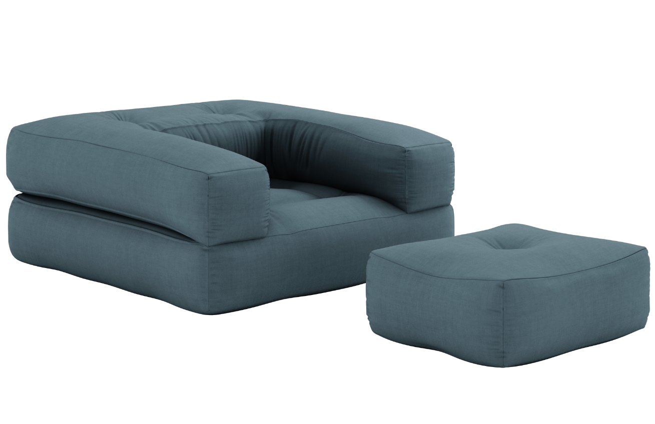 Karup Design Rozkládací křeslo Cube s podnožkou