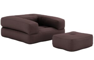 Karup Design Rozkl&aacute;dac&iacute; křeslo Cube s podnožkou