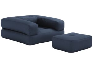 Karup Design Rozkl&aacute;dac&iacute; křeslo Cube s podnožkou