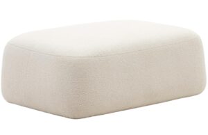 Kave Home B&eacute;žov&aacute; boucl&eacute; podnožka Martina 123 x 85 cm