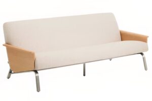 Kave Home B&eacute;žov&aacute; dubov&aacute; trojm&iacute;stn&aacute; pohovka Amsen 205 cm