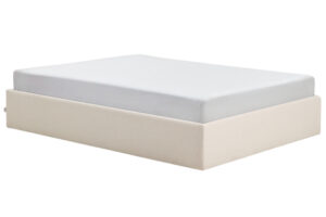 Kave Home B&eacute;žov&aacute; dvoulůžkov&aacute; postel Nelzi 160 x 200 cm s &uacute;ložn&yacute;m prostorem