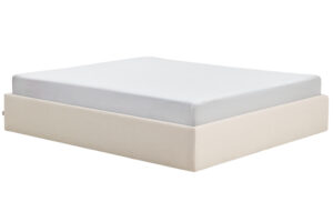 Kave Home B&eacute;žov&aacute; dvoulůžkov&aacute; postel Nelzi 180 x 200 cm s &uacute;ložn&yacute;m prostorem