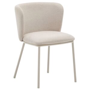 Kave Home B&eacute;žov&aacute; j&iacute;deln&iacute; židle Ciselia s b&eacute;žovou podnož&iacute;