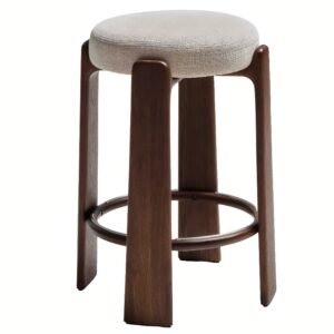 Kave Home B&eacute;žov&aacute; ořechov&aacute; barov&aacute; židle Granite II. 75 cm