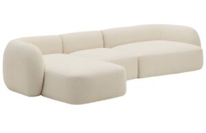 Kave Home B&eacute;žov&aacute; rohov&aacute; pohovka Martina 377 cm