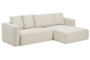 Kave Home B&eacute;žov&aacute; rozkl&aacute;dac&iacute; rohov&aacute; pohovka Marela 276 cm