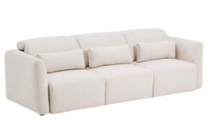 Kave Home B&eacute;žov&aacute; trojm&iacute;stn&aacute; pohovka Lares 255 cm s elektrick&yacute;m posuvem