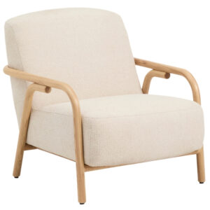 Kave Home B&eacute;žov&eacute; čalouněn&eacute; křeslo Sylo