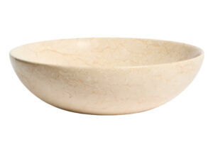 Kave Home B&eacute;žov&eacute; mramorov&eacute; umyvadlo na desku Darnen 40 cm