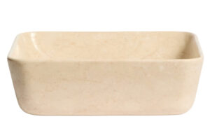 Kave Home B&eacute;žov&eacute; mramorov&eacute; umyvadlo na desku Darnen 40 x 40 cm