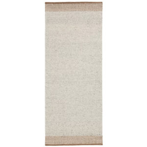 Kave Home B&eacute;žov&yacute; vlněn&yacute; běhoun Nifelia 80 x 200 cm