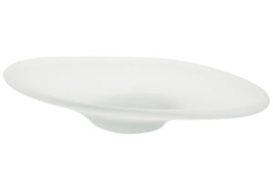 Kave Home B&iacute;l&aacute; skleněn&aacute; dekorativn&iacute; miska Vionze 34