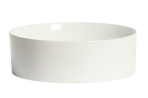 Kave Home B&iacute;l&eacute; keramick&eacute; umyvadlo na desku Ovara &Oslash; 36 cm