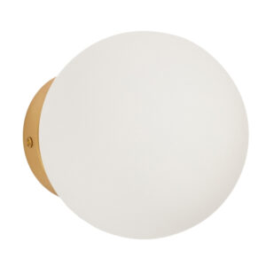 Kave Home B&iacute;l&eacute; skleněn&eacute; n&aacute;stěnn&eacute; světlo Brisia 15 cm