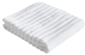 Kave Home B&iacute;l&yacute; bavlněn&yacute; ručn&iacute;k Navira 50 x 90 cm