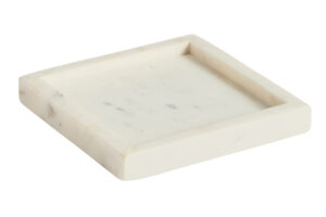 Kave Home B&iacute;l&yacute; mramorov&yacute; t&aacute;c Serela 18 x 18 cm