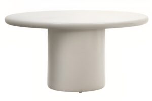 Kave Home B&iacute;l&yacute; zahradn&iacute; stůl Canaret 152 cm