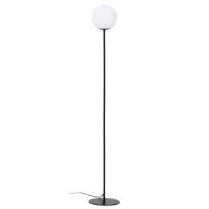 Kave Home Čern&aacute; kovov&aacute; stojac&iacute; lampa Brisia 155 cm