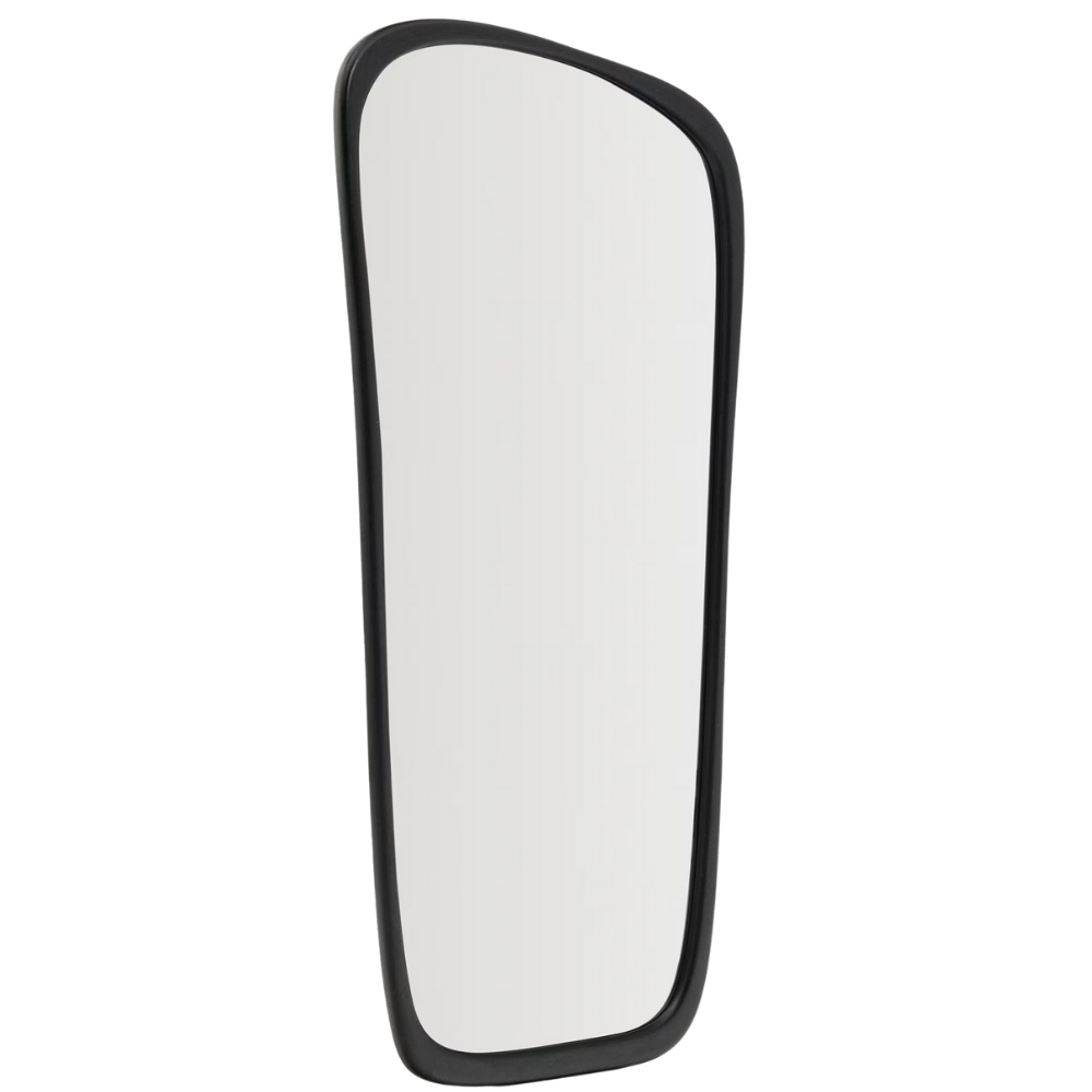Kave Home Černé dřevěné závěsné zrcadlo Alura 192 x 94