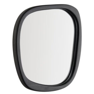 Kave Home Čern&eacute; dřevěn&eacute; z&aacute;věsn&eacute; zrcadlo Alura 47 x 45