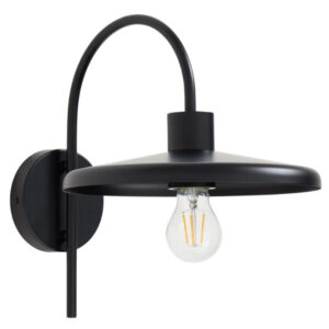 Kave Home Čern&eacute; kovov&eacute; n&aacute;stěnn&eacute; světlo Nuvira