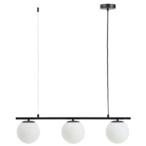 Kave Home Čern&eacute; kovov&eacute; z&aacute;věsn&eacute; světlo Brisia 73 cm