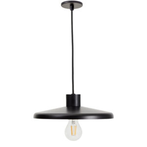 Kave Home Čern&eacute; kovov&eacute; z&aacute;věsn&eacute; světlo Nuvira 27 cm