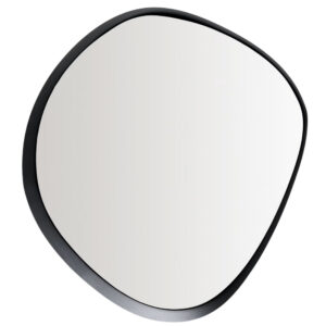 Kave Home Čern&eacute; kovov&eacute; z&aacute;věsn&eacute; zrcadlo Tebel 74