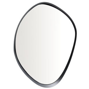 Kave Home Čern&eacute; kovov&eacute; z&aacute;věsn&eacute; zrcadlo Tebel 94