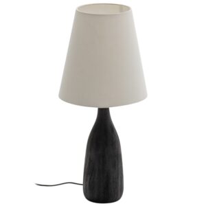 Kave Home Černob&iacute;l&aacute; dřevěn&aacute; stoln&iacute; lampa Luvia