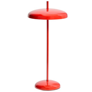 Kave Home Červen&aacute; kovov&aacute; nab&iacute;jec&iacute; LED lampa Porte