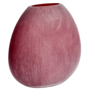 Kave Home Červen&aacute; skleněn&aacute; v&aacute;za Rovena 33