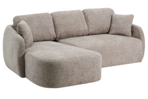 Kave Home Hnědo&scaron;ed&aacute; rozkl&aacute;dac&iacute; pohovka Laira 246 cm