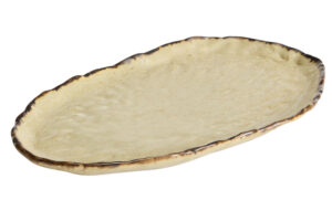 Kave Home Hněd&yacute; keramick&yacute; t&aacute;cek Abela 40 x 24