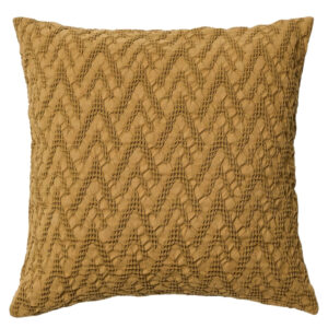 Kave Home Hořčicově žlut&yacute; bavlněn&yacute; povlak na pol&scaron;t&aacute;ř Evone 50 x 50 cm