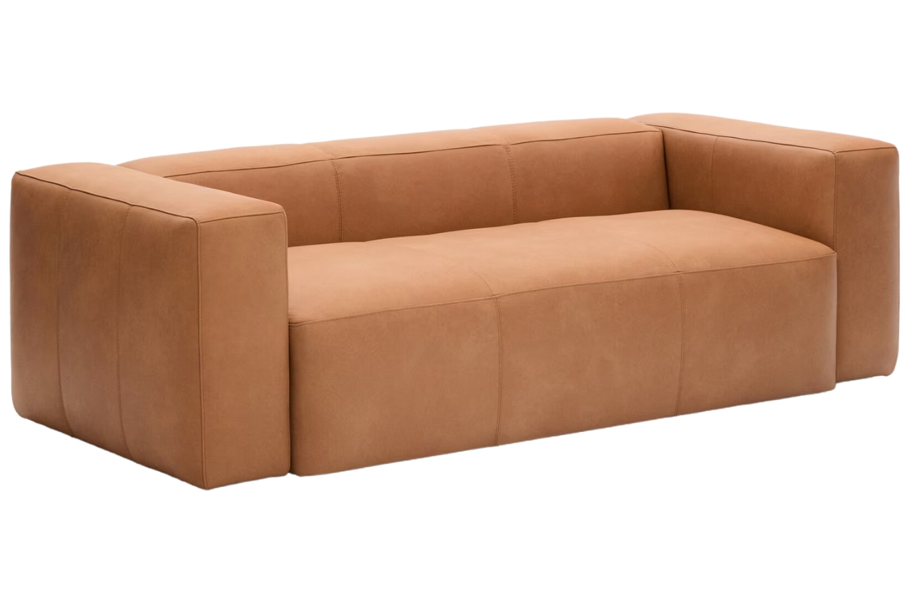 Kave Home Kožená pohovka Blok 240 cm