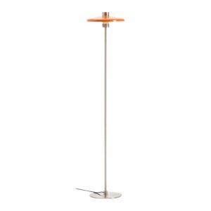 Kave Home Oranžov&aacute; kovov&aacute; stojac&iacute; lampa Nuvira 130 cm