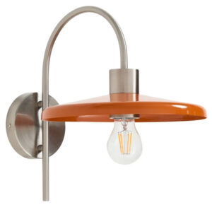 Kave Home Oranžov&eacute; kovov&eacute; n&aacute;stěnn&eacute; světlo Nuvira