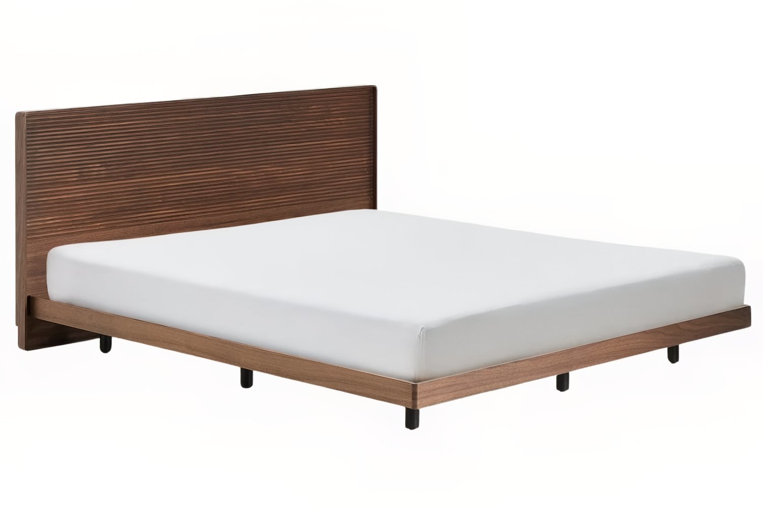 Kave Home Ořechová postel Norlen 180 x 200 cm s čelem